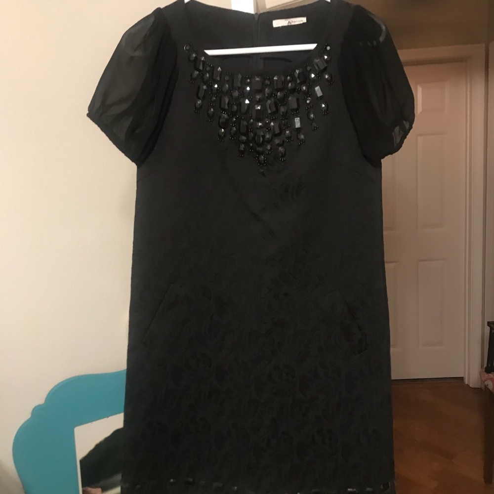 Kensie Black Jeweled Dress
